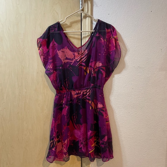 Express Dresses Women Medium Sexy Sheer Mini Dress Flirty